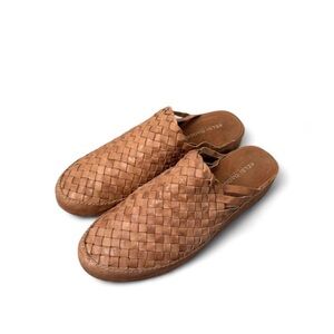 Kelsi Dagger Anthropologie tan leather woven mules bottega luxe slip-ons 7
